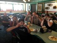 Sheriff Deputies showing their mustaches during Mustache Movember